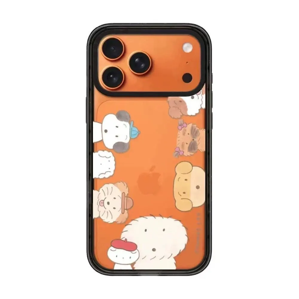 

Companion Plush Dog 2.0 Acrylic Black Border Phone Cover for IPhone 12 13 14 15 16 17 Pro Max Case for IPhone 17 Air