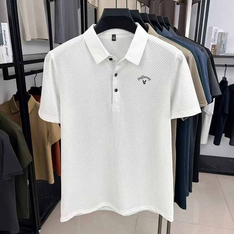 

Men's Casual Short Sleeve Polo Shirt Top Printed Street Lettering High Quality Business Summer New M-4XL 2025