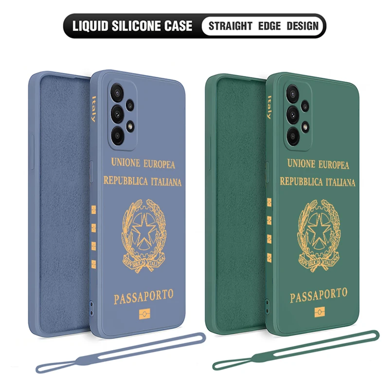 

Italy Passport Case For Samsung A54 A34 A73 A53 A33 A23 A14 A13 A03 A03S A04 A04S A04E A72 A52 A52S A32 A22 A12 A71 A51 4G 5G