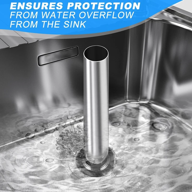 AB15-2 Pcs Bar Sink Overflow Pipe 7.48 Inches Sink Strainer Pipe Sink Drain Tube For Holes Pipe Stopper Bathroom Pipes
