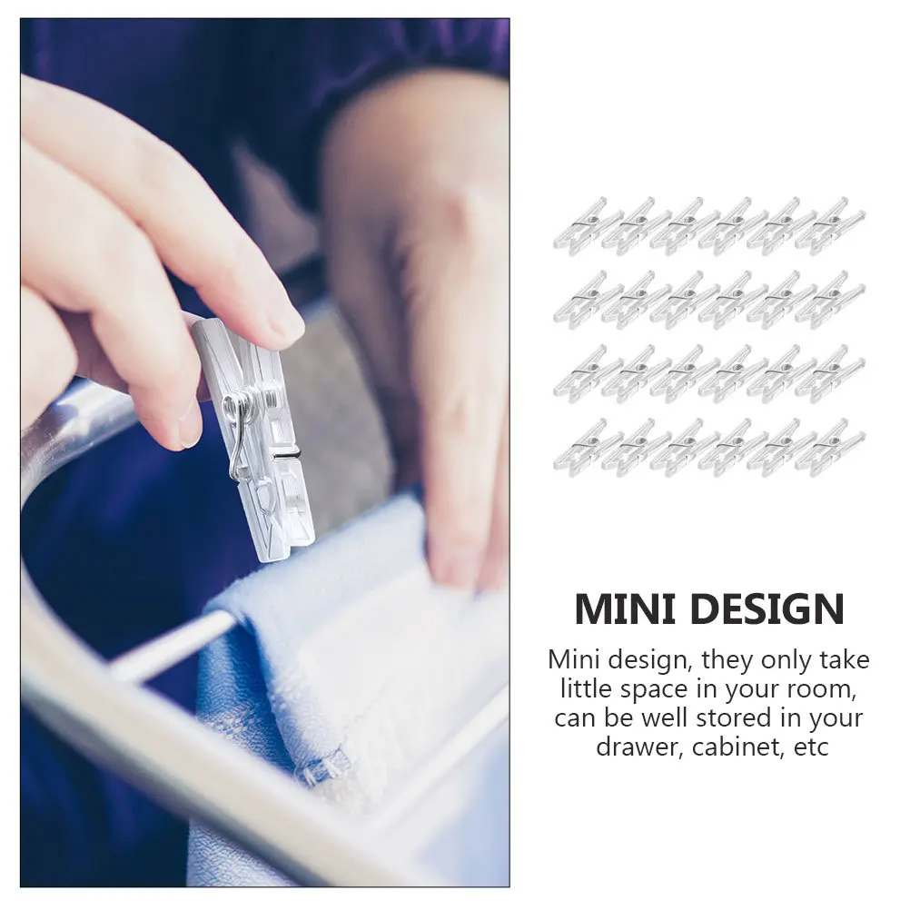 

100pcs Mini Clothespins Set Plastic Clips For Hanging Clothes Paper Photos Crafts Home Office Decoration Utility Clamps