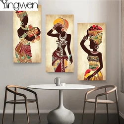 5d pittura diamante fai da te ragazze africane ricamo diamante pieno donna nera Kit punto croce immagine mosaico arte etnica decorazioni per la casa