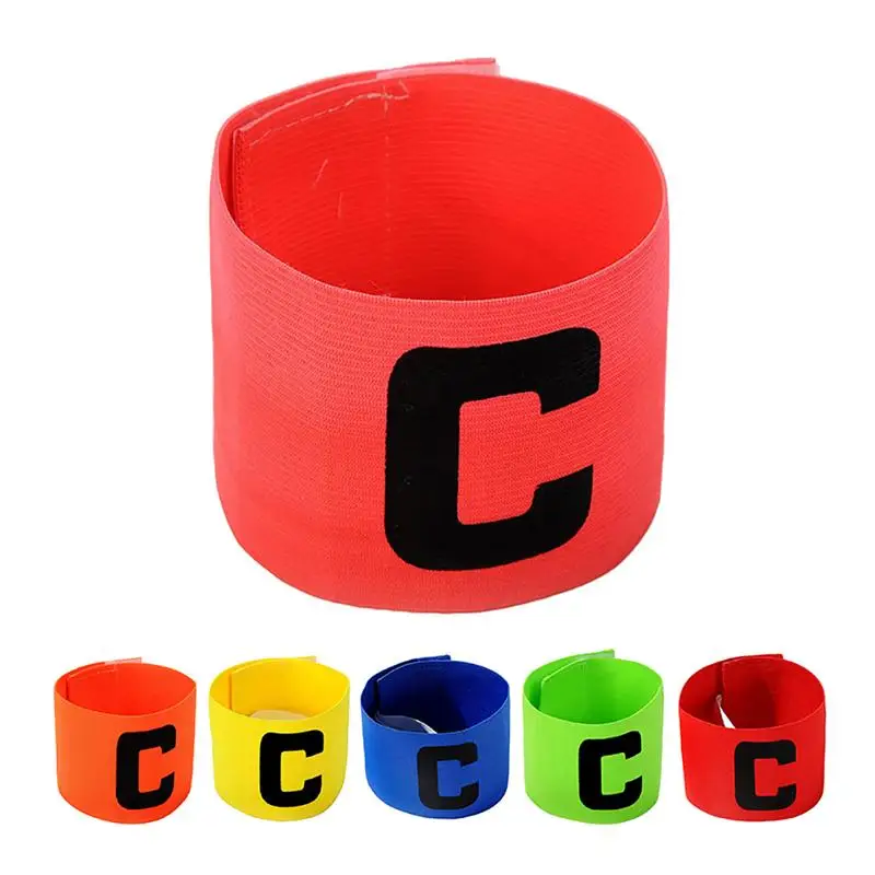 Brazalete de capitán de fútbol de Color brillante, cinta mágica anticaída, diseño para adultos y jóvenes