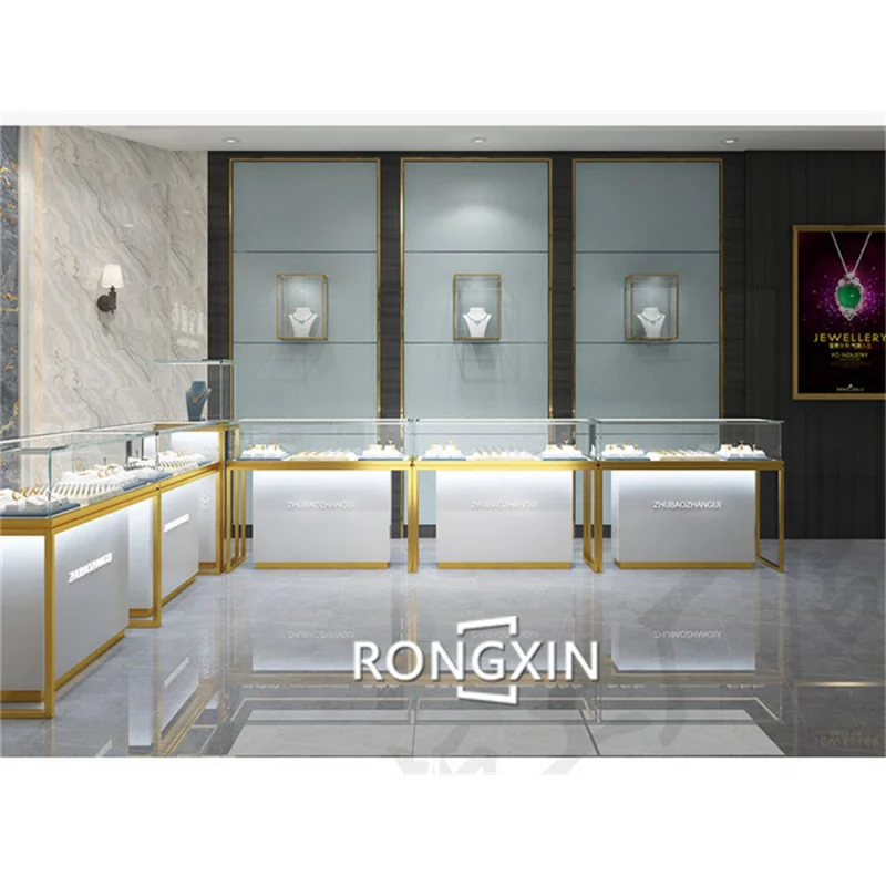 custom.High End Luxury Jewelry Shelves Display Standing Led Light Glass Showcase Display Cabinet Stand Glass Pedestal Jewelry Ca