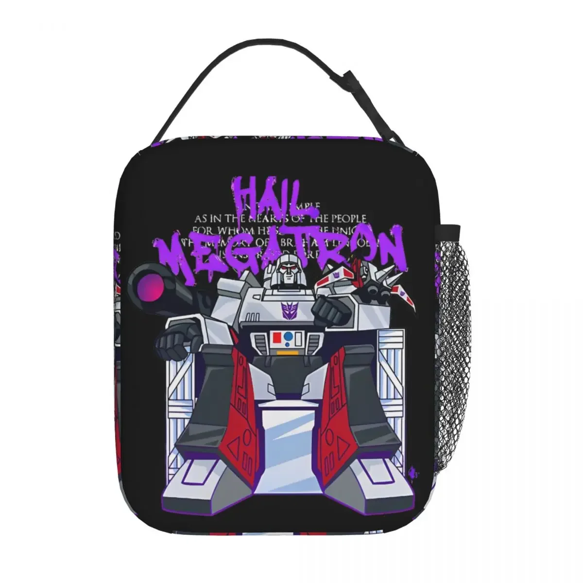 Megatron All Hail Insulated Lunch Bags Large Autobots Lunch Container Thermal Bag Tote Lunch Box Food Handbags