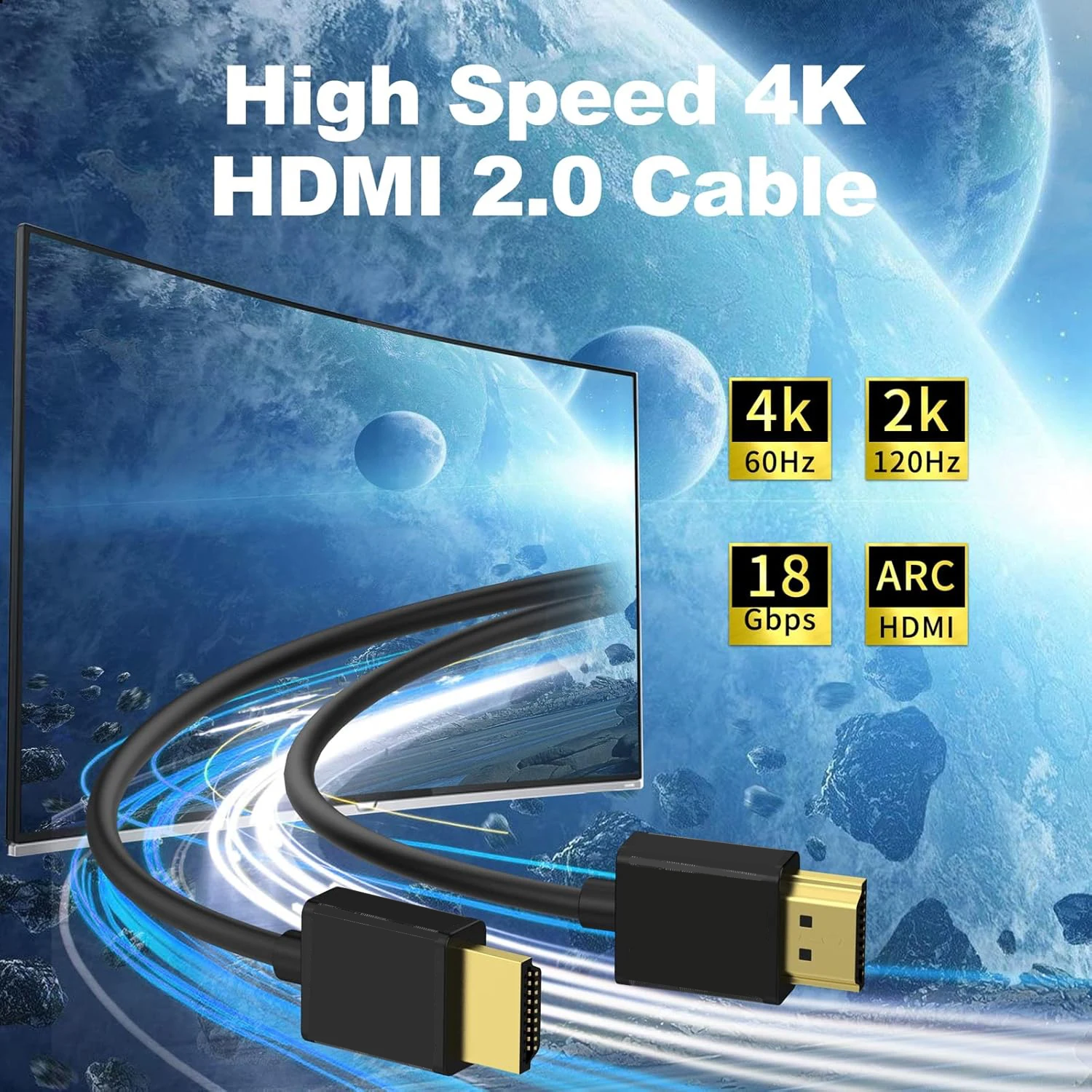 OD3.2mm Thin 4K HDMI Extension Cable High Speed Multi-angle HDMI Male to Female Elbow Wire Cord Extender HD 3D ARC/eARC Ethernet