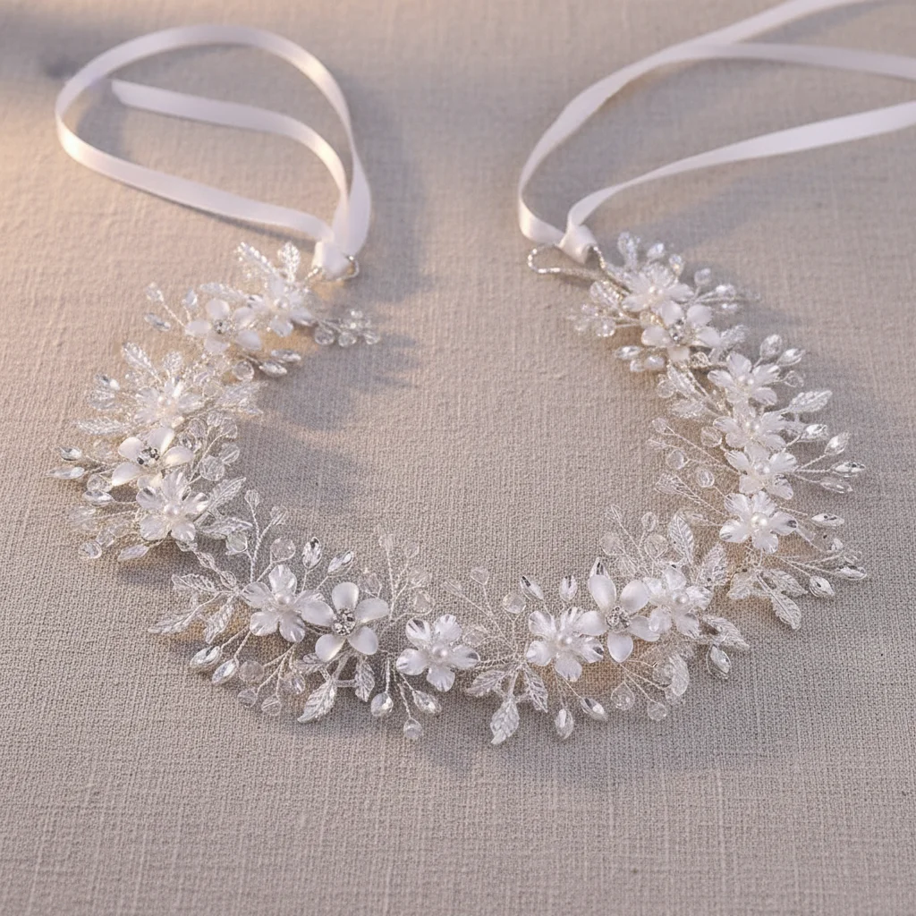 Elegant Headband Woven Leaf Hair Accessory for Daily Casual Wear Women's Elastic Synthetic Fiber Boho Style Hairband