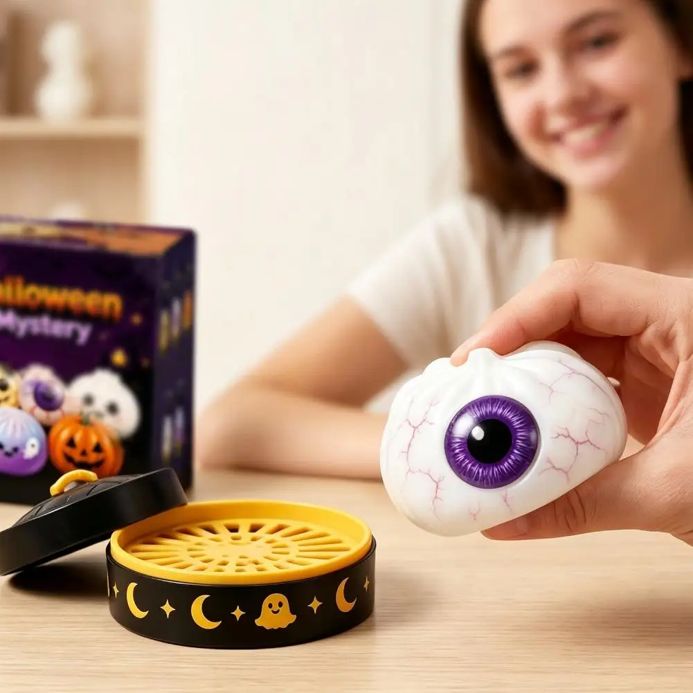Halloween-Teigtaschen-Quetschspielzeug, Glänzendes Glitzer-Soft-Fidget-Spielzeug, Kürbis-Augapfel-Geister-Stil, Stressabbau-Party-Überraschungsgeschenk – Detail 10