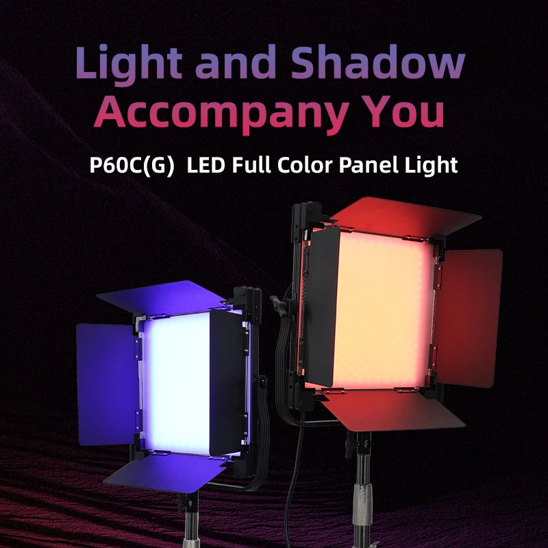 Lishuai 60W COOLCAM P60C(G) LED-Vollfarb-Panel-Leuchte