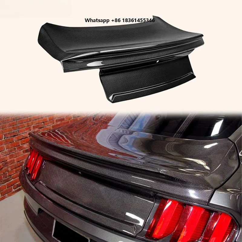 

For 2015-23 Carbon DT Style Rear Bumper Ductail Trunk Boot Lid