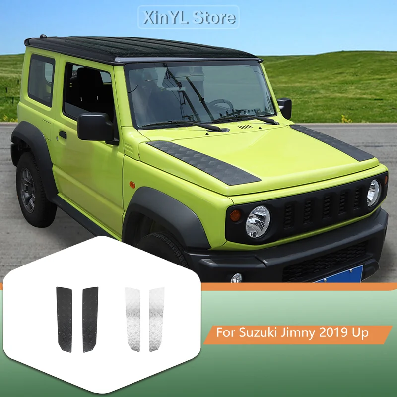 

Автомобильный материал из алюминиевого сплава, крышка капота, декоративная наклейка, подходит для Suzuki Jimny 2019Up, автомобильные аксессуары