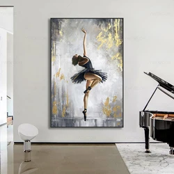 Abstract Ballet Dancer Canvas Painting Prints Posters Wall Art Pictures for Living Room Home Decoration Cuadros