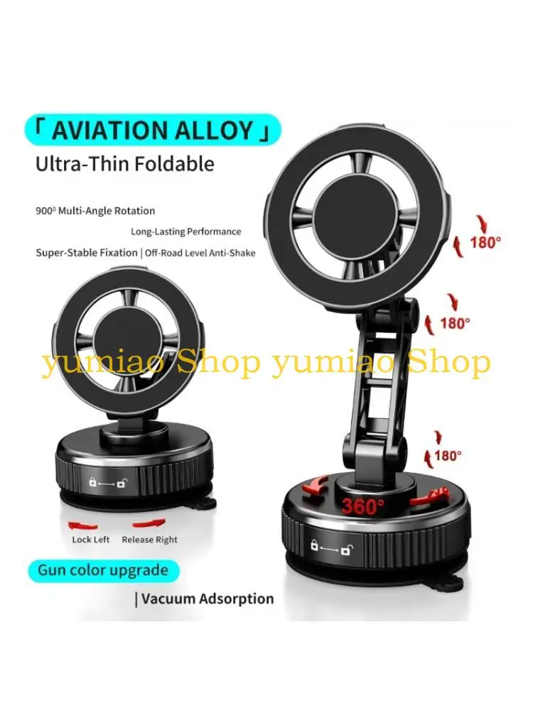 587B Heavy Duty Phone Mount For Vehicle Dashboard Features Foldable Arms And Vacuum Base for 4 To 7 Inch Phones