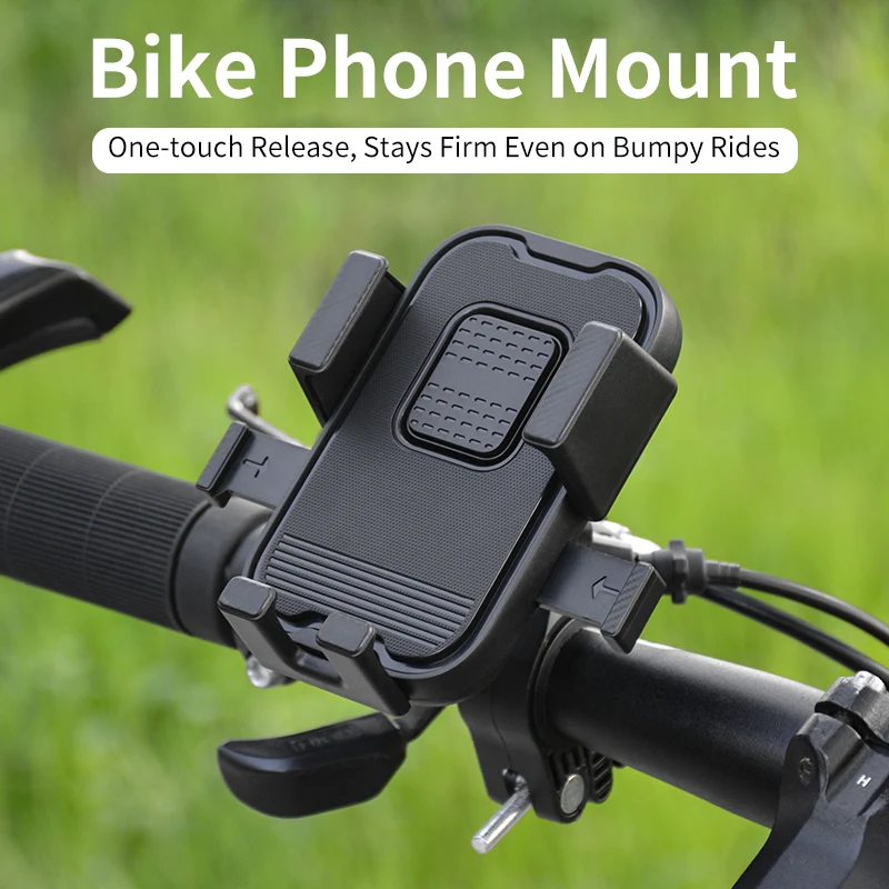 

Universal Bike Phone Holder with 360° Rotation Adjustable Handlebar Mount for 4.7-7.2'' Phones Secure Grip
