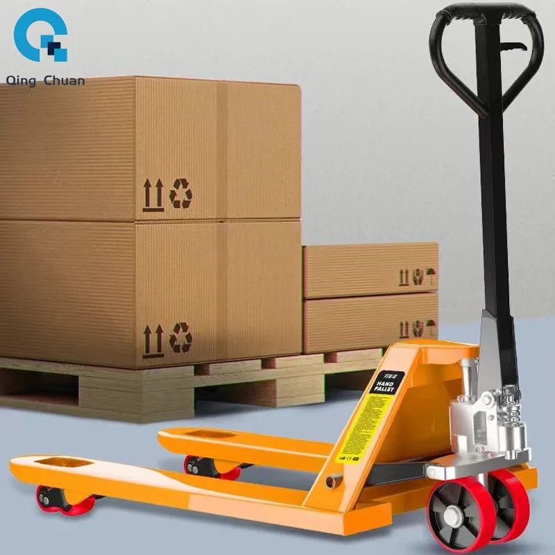 Carrello elevatore a forche manuale idraulico movimentazione carrello elevatore a pressione dell'olio carrello elevatore a spinta manuale