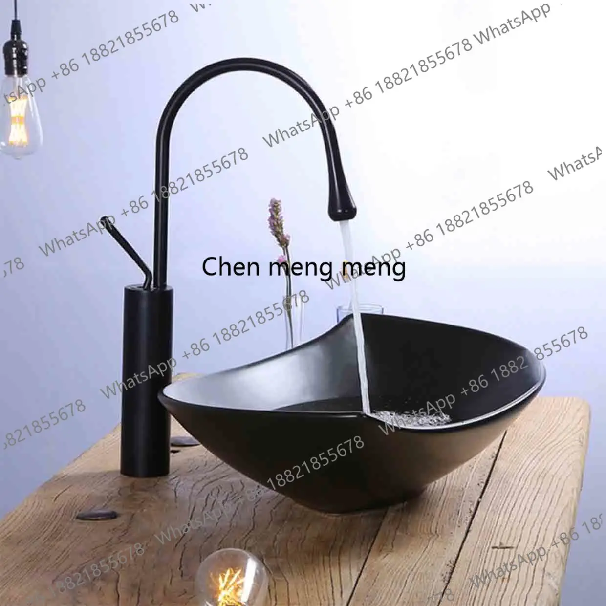 

Керамический умывальник, умывальник для ванной комнаты, умывальник для балкона, индивидуальные креативные столешницы в форме листа с сливным краном