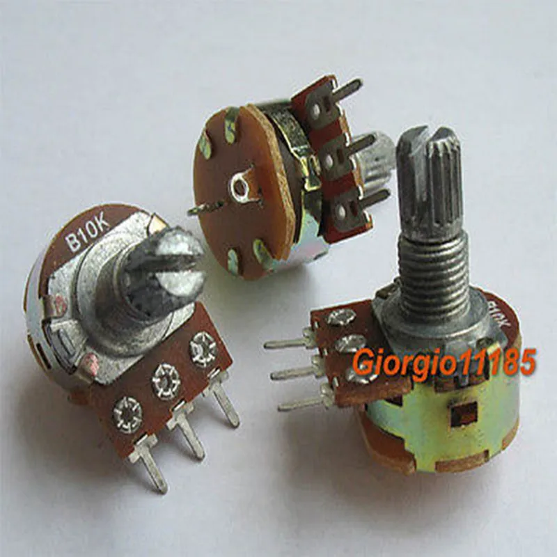 10pcs Potentiometer Pot B10K 10K ON OFF Switch Linear shaft 15mm