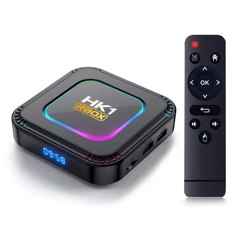 

ТВ-приставка ABKQ-Smart на Android 13, 4+64 ГБ, RK3528, 8K HDR 10, RGB-подсветка, Wi-Fi 6, Bluetooth 5.0, голосовое управление, медиаплеер