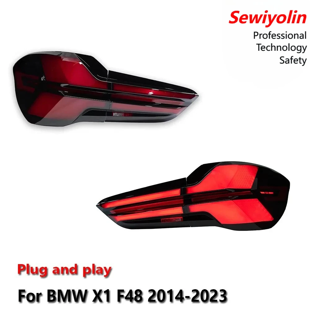 

Car LED Tail Light Assemblies For BMW X1 F48 2014-2023 Auto Fog DRL Brake Turn Signal Lamp Plug And Play