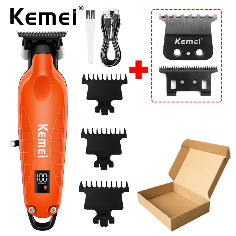 Kemei 2293 Professional Hair Beard Trimmer Men Barber Rechargeable Finish Hair Cutting Machine Zero Gapped Cordless Hair Clipper image 3