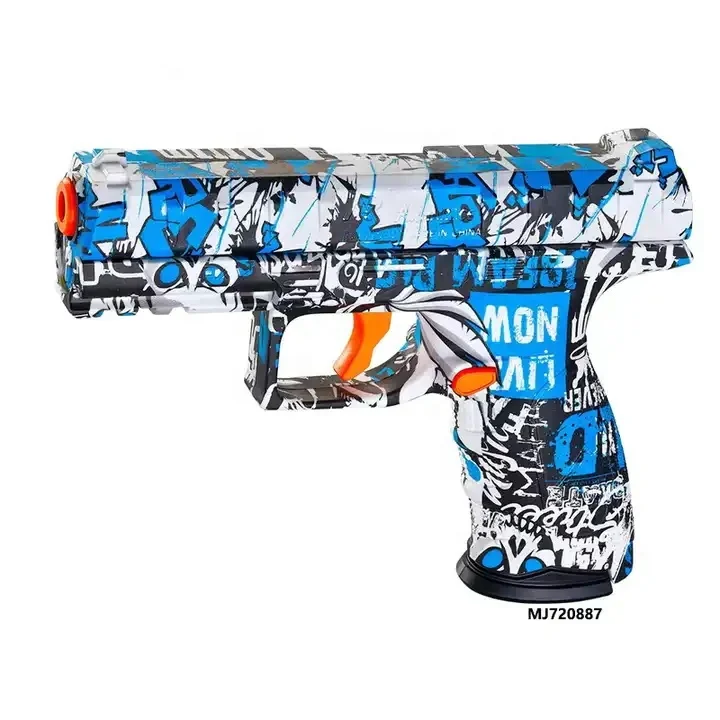 Nueva pistola de juguete Blaster de hidrogel para exteriores, pistolas eléctricas de balas suaves de dibujos animados, Kit de artesanía de plástico y ABS, pistola de Gel para montar, nueva