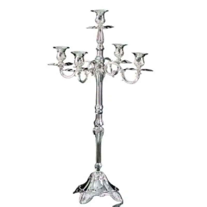 Living room hotel silver five-headed candlestick home hotel ktv wedding romantic supplies high-price