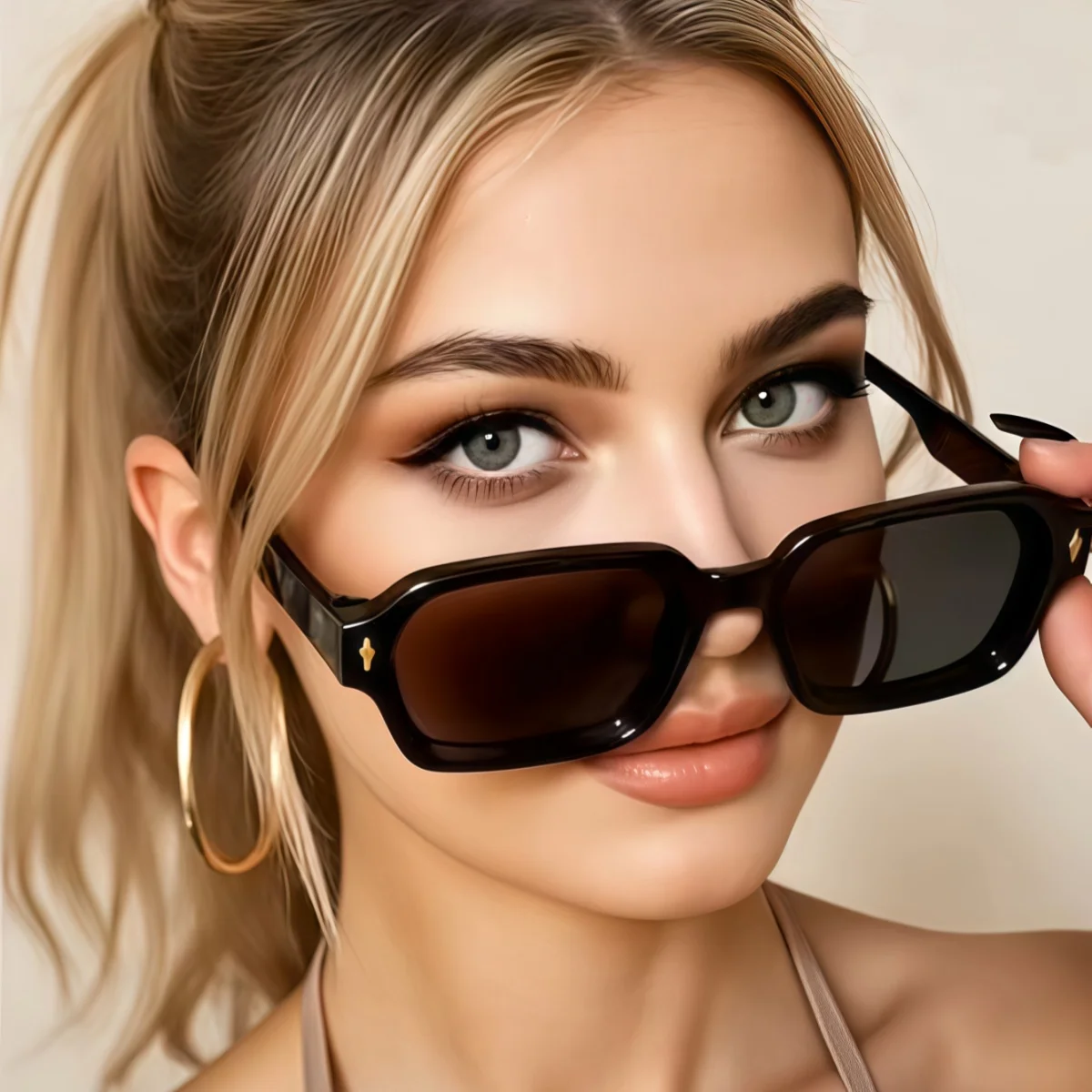 1 Stück europäische und amerikanische Retro-Sonnenbrille für Herren und Damen, trendige vielseitige Sommersonnenschutz und UV-Schutz fr