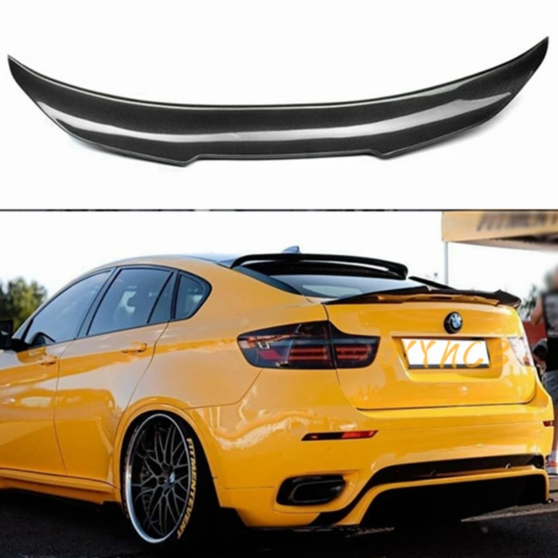 

FOR BMW X6 E71 PSM/MP/P Style Carbon Fiber Rear Spoiler Trunk Wing 2007-2014 Rear Roof Lip Spoiler Wing