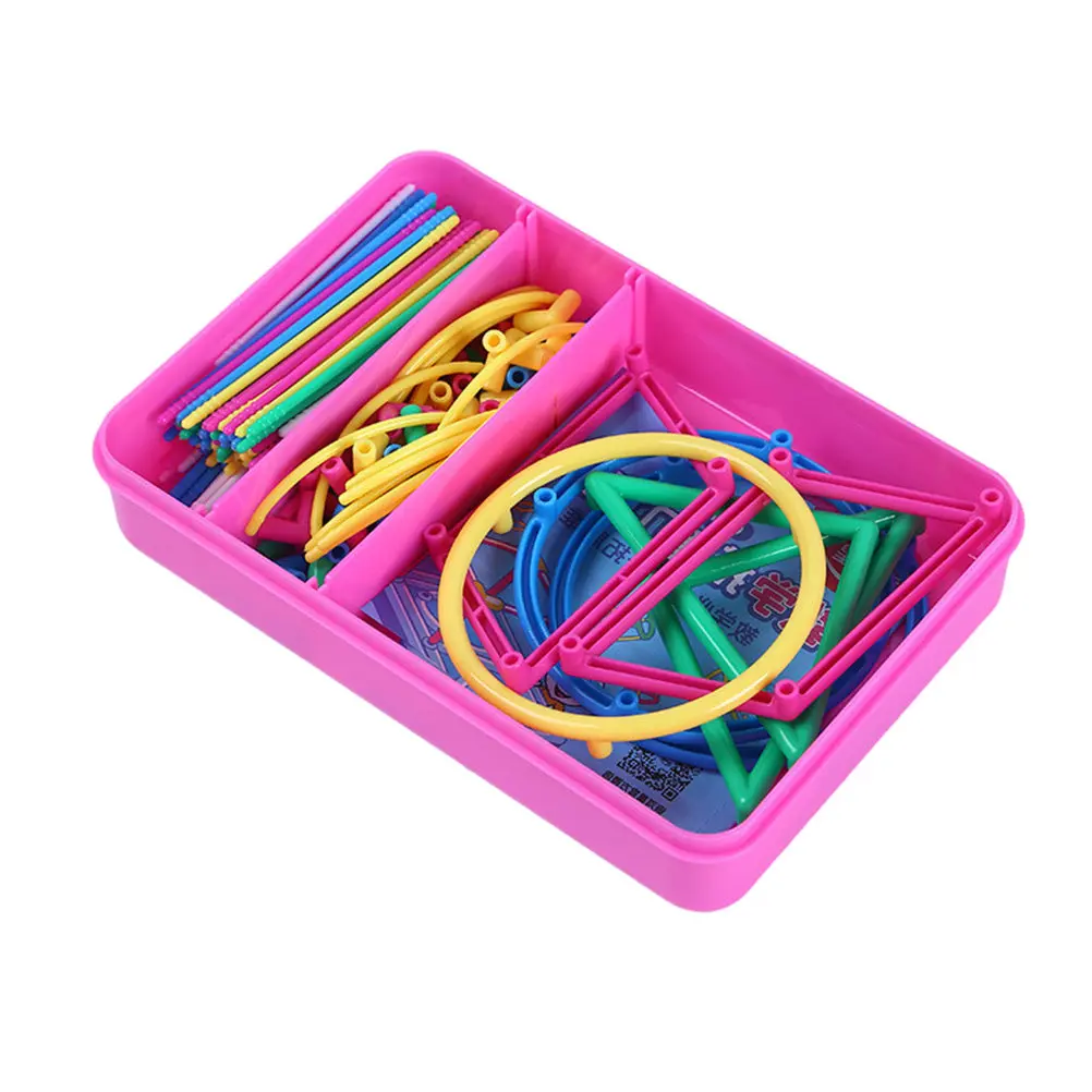 

1Set Geometry Math Graph Frame Construction Random Color Educational Playthings for Kids Logical Thinking Patterning Cognitive