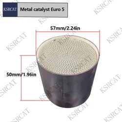 Euro 5 57*50mm evrensel üç yollu katalitik katalizör egzoz susturucu susturucu katalitik dönüştürücüler