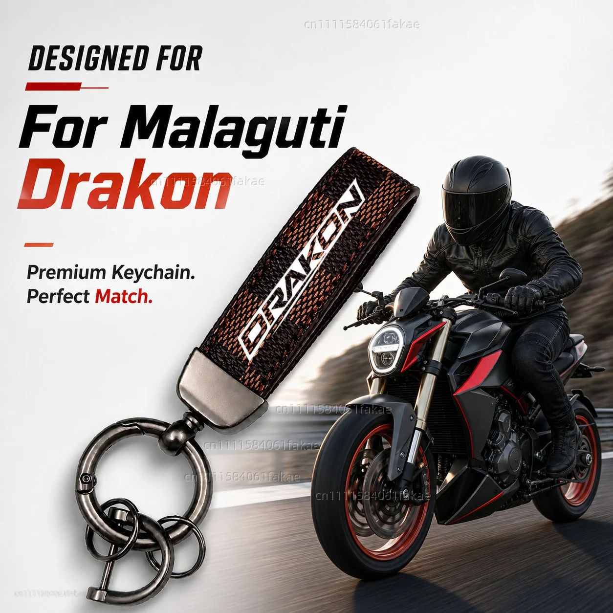 For Malaguti Drakon 2022-2024 Motorcycle Keychain Leather Key Ring Custom Logo Gift for Rider Men Women Accessories