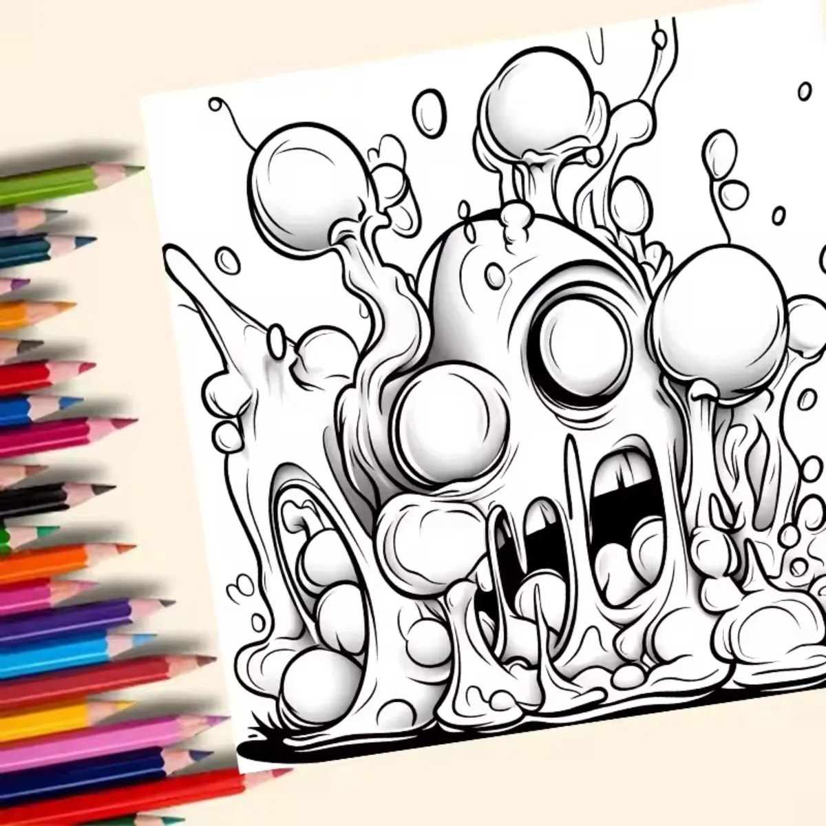 Libro da colorare con graffiti congiunti Libro illustrato per adulti