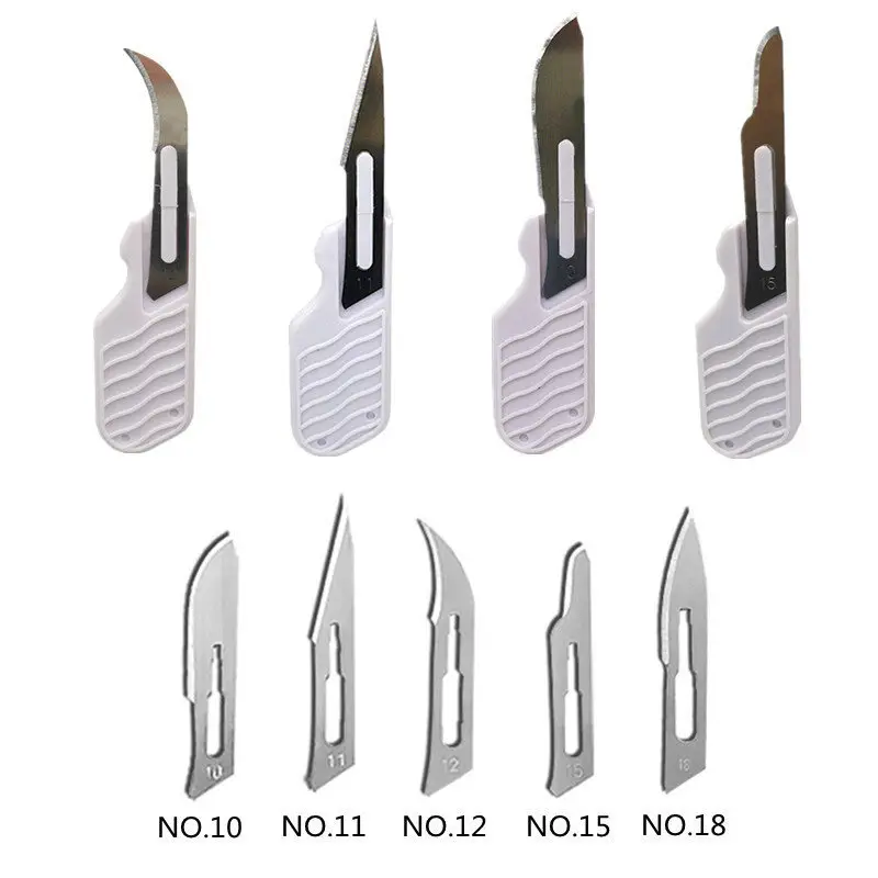 Mini manico corto n. 10/11/12/15 Bisturi Chirurgico Affilato Lame di Coltello Portatili Per La Riparazione delle Piante FAI DA TE Intaglio Strumento