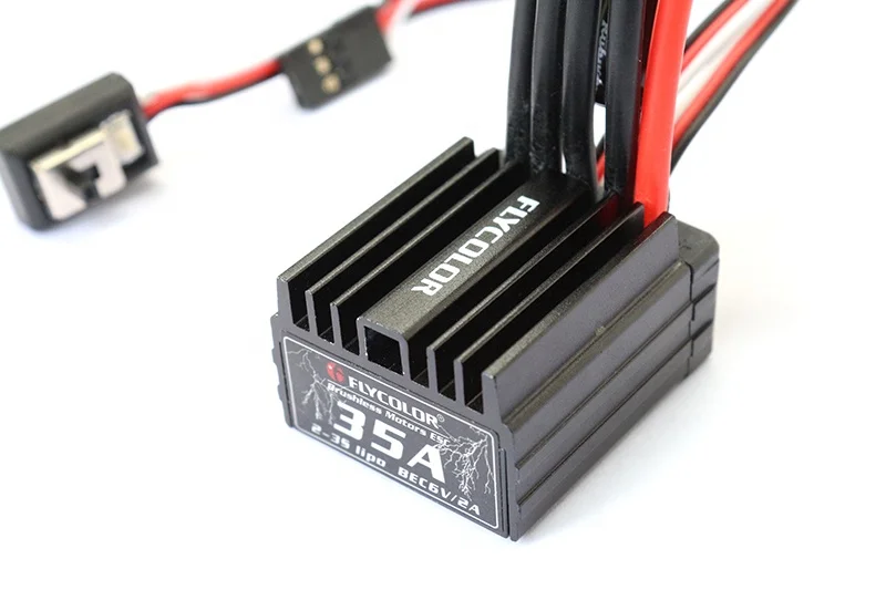 Flycolor 18A/25A/35A/45A مقاوم للماء سيارة ESC 2-3S مكونات المحرك RC 1/10 1/16 1/18 سيارات فرش سرعة تحكم