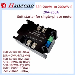 220V  Single-Phase Intelligent Motor soft Starter Soft Start Module Soft Start 50-60HZ Compatible 2/3/4/ 6/ 8KW SSR-100WA-R(4KW)