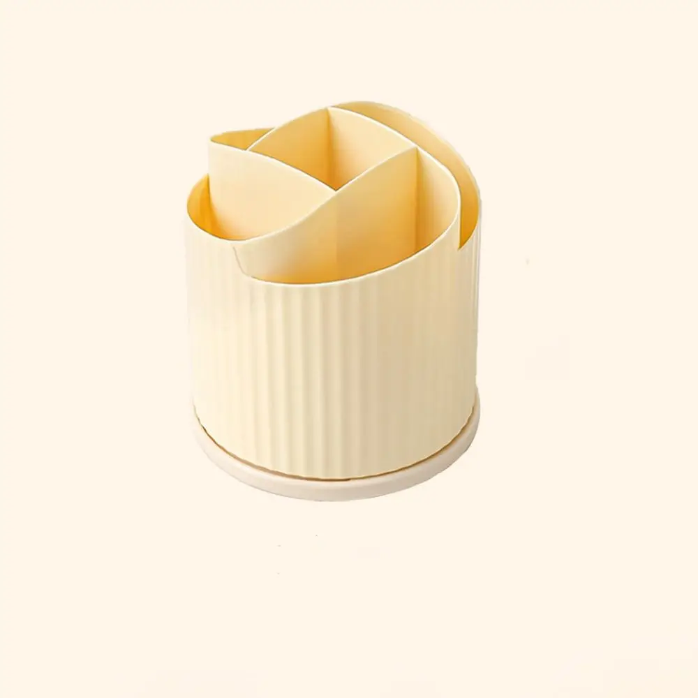 Multi-function Makeup Brush Box 360 Rotating Plastic Pencil Storage Box Large Capacity Practical Student Pen Holder Hostel