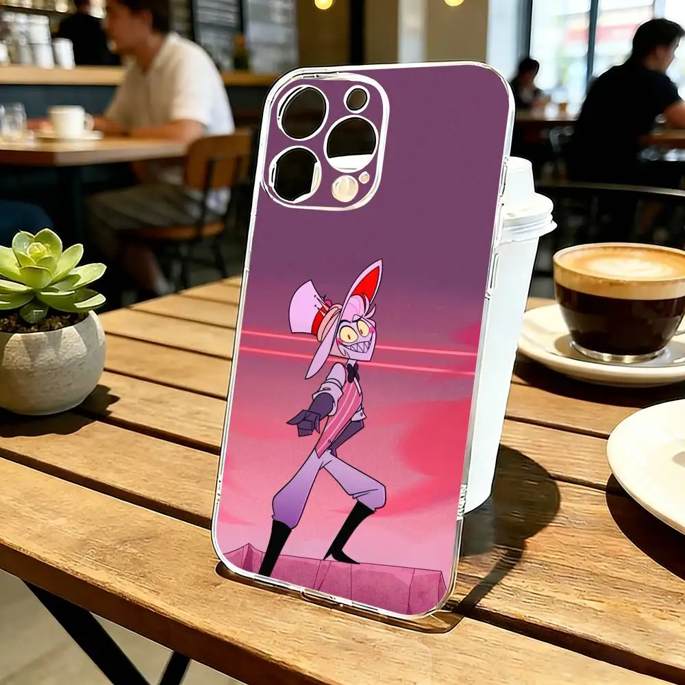 

PC-Hazbin H-Hotel Alastor Phone Case For iPhone 17 16 15 14 13 12 11 Mini Pro Max Plus Transparent Cover