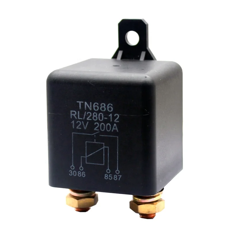 

New 12V/24V 200A High Current Automotive Relay 2.4W Continuous Type for High Power Car Truck Motors Mainland China
