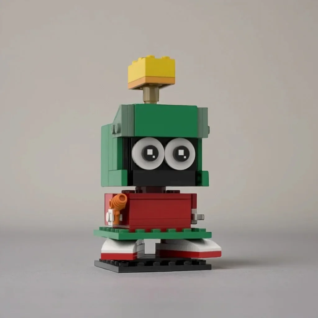 

Набор из 99 деталей MOC: Фигурка классического персонажа Марвина Марсианина Brickheadz, конструктор DIY, игрушка-подарок на день рождения