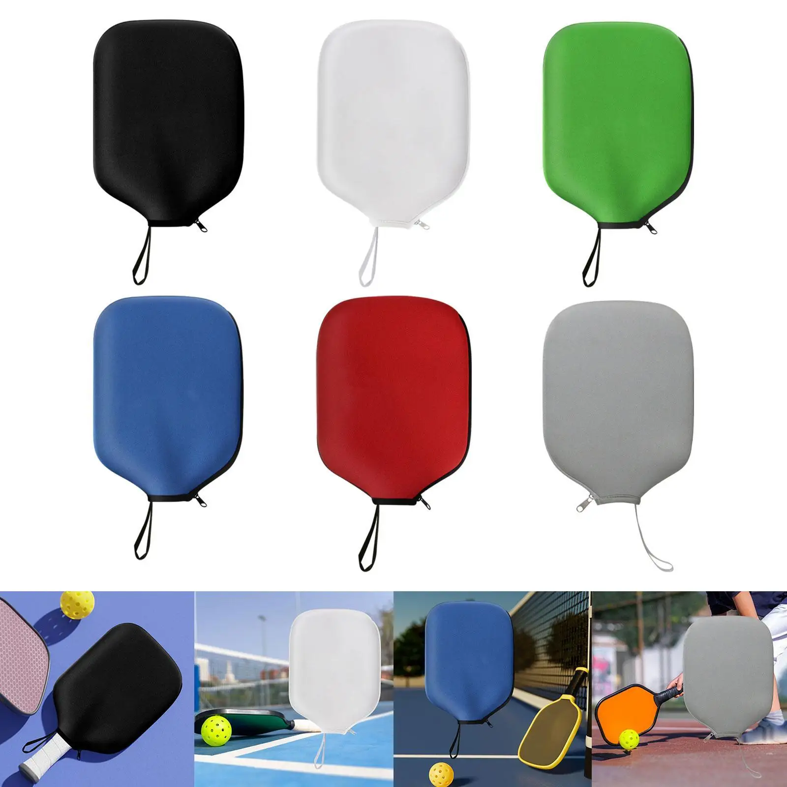 Pickleball paddle capa caso de remo à prova de choque transportadora de armazenamento à prova de poeira pickleball cabeça capa protetor de raquete para prática