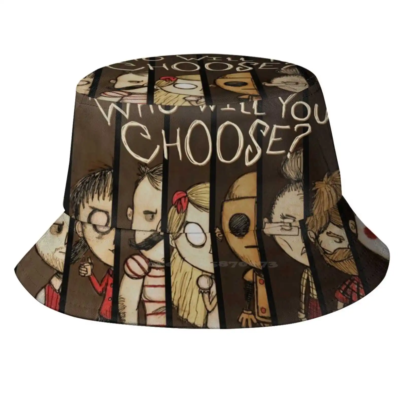 Don't Starve : Who Will You Choose ? Flat Top Breathable Bucket Hats Dont Starve Klei Indie Games