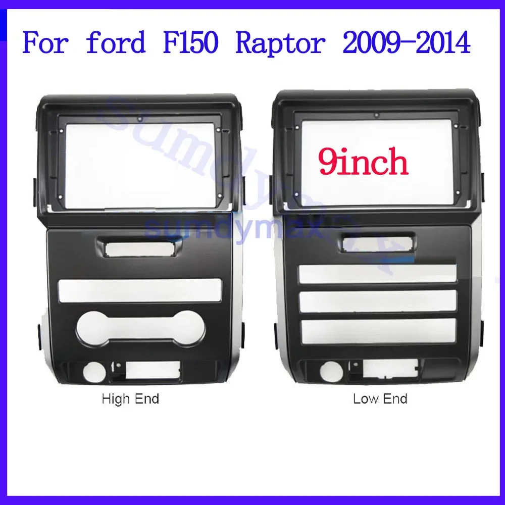 

9-дюймовая рамка для автомобильного радиоприемника android для Ford F150 Raptor 2009-2014, установка автомобильной панели DVD GPS Mp5, пластиковая панель, комплект крепления на приборную панель