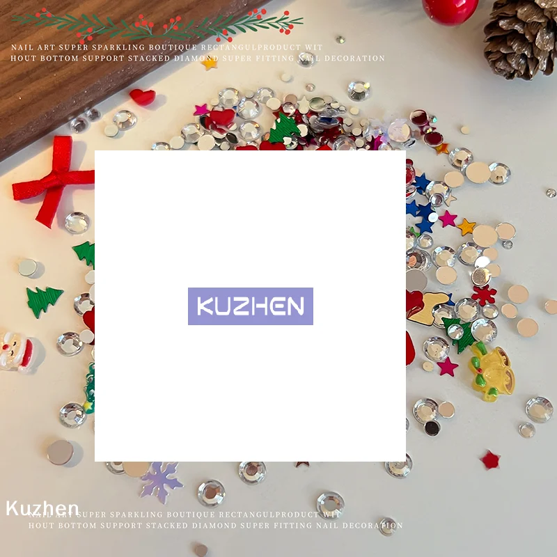 3D Kerst Strass Gezicht Ornamenten Ogen Gezicht Kerstboom Kerstman Kristal Gem Festival Party Diamant Make-up Decoratie