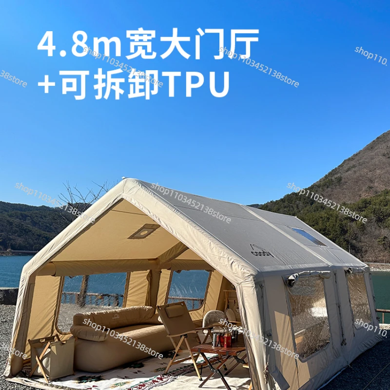 

Надувная палатка для кемпинга на открытом воздухе, виниловый навес, без двух спален и одной гостиной.