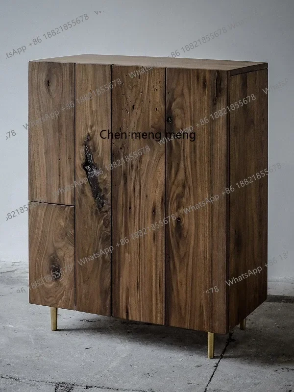 

H Червоточина, вход, обеденный боковой шкаф для обуви, ваби-саби, скандинавский современный черный орех