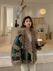 100% Real Sheepskin Fur Jacket Women Winter Padded Natural Wool Fur Coat Warm Jackets Mujer