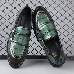 Designer Brand Men's Leather Casual Shoes Fashionable Low Top Loafers Massage Sole Men's Work Shoes Versatile for Commuting