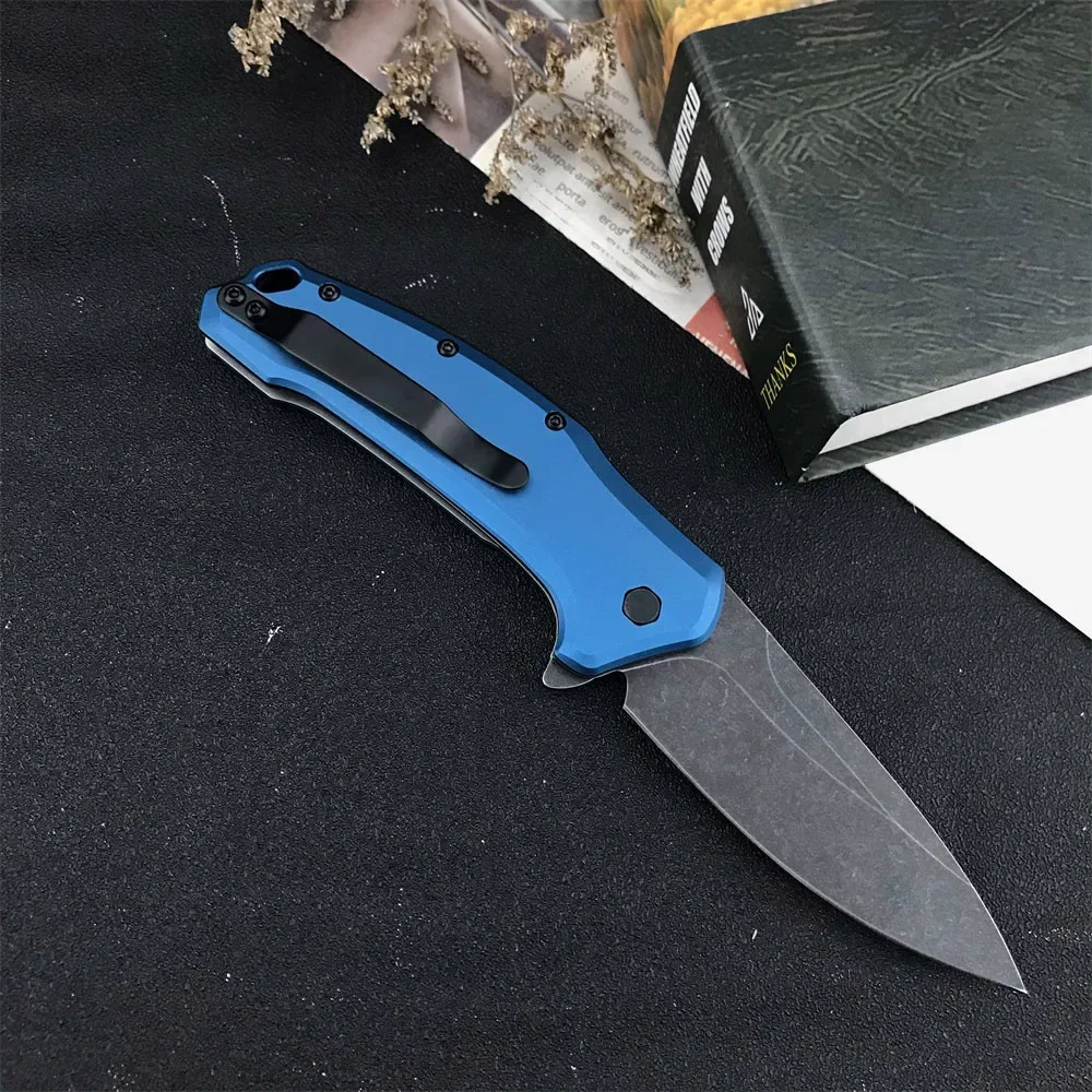 KS 1776 Assisted Folding Knife 8Cr13Mov Clip Point Blade Aluminum Handle Hunting EDC Knife Tactical Survival Multi Purpose Tool