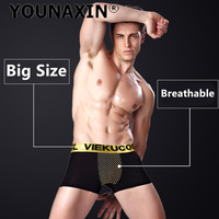 YOUNAXIN Men's Black Underwear Red Boxers Shorts Solid Color Undies Undershorts Boy Gray Underpants L XL 2XL 3XL 4XL 5XL