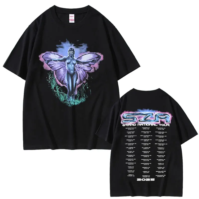 

Rapper Kendrick Lamar & SZA Grand National Tour 2025 T-shirt Summer Men Women Clothing Hip Hop Fashion Street Crewneck T Shirts